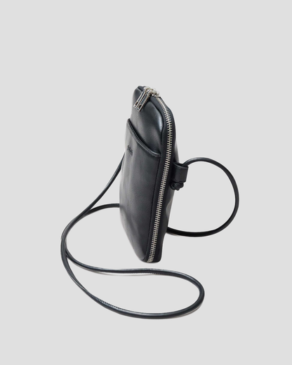 Split Leather Vertical Mini Shoulder Bag