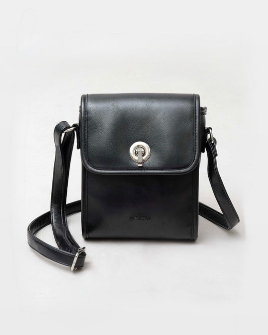 Split Leather Flap Square Mini Shoulder Bag