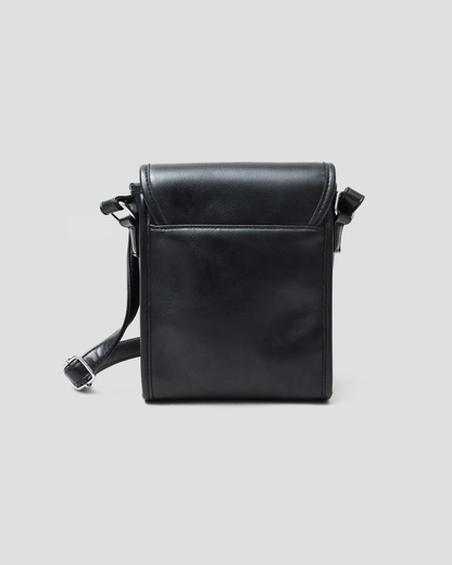 Split Leather Flap Square Mini Shoulder Bag
