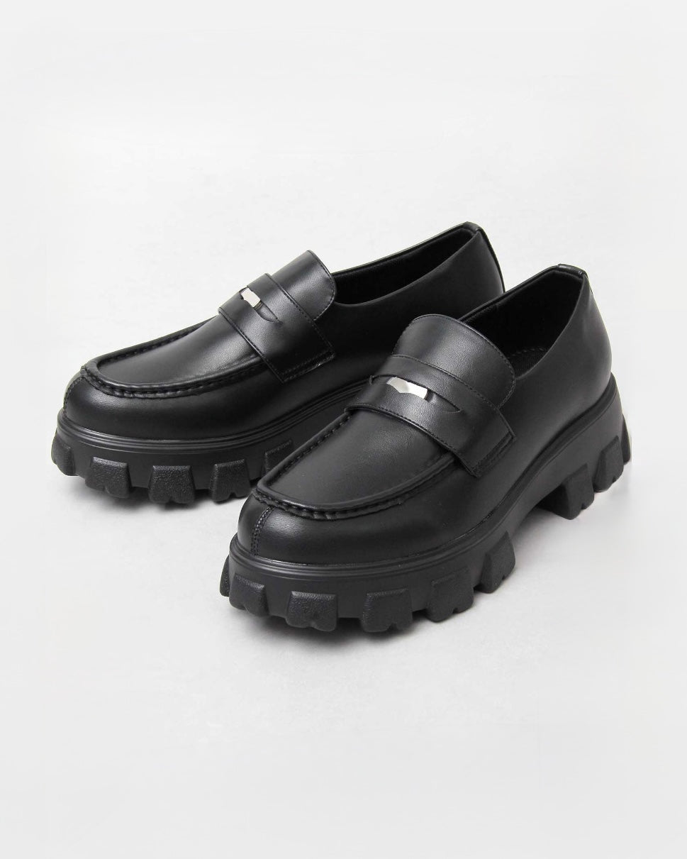 Track Sole Coin Loafer - Smooth