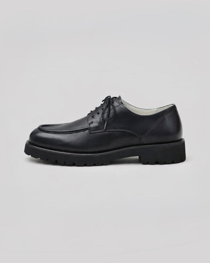 Cow Leather U-Tip Lace Up Shoes