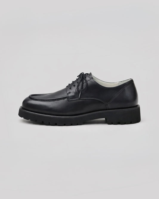 Cow Leather U-Tip Lace Up Shoes