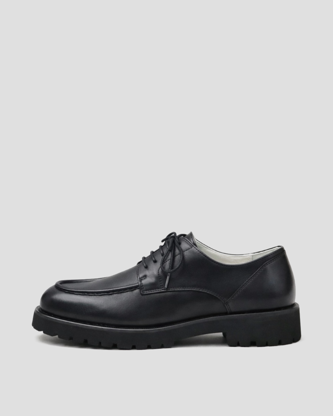 Cow Leather U-Tip Lace Up Shoes
