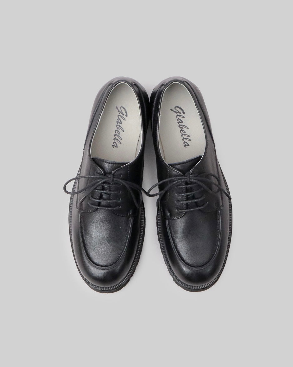 Cow Leather U-Tip Lace Up Shoes