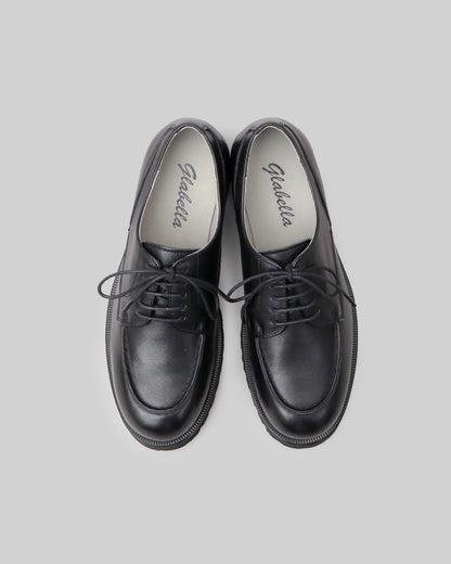 Cow Leather U-Tip Lace Up Shoes