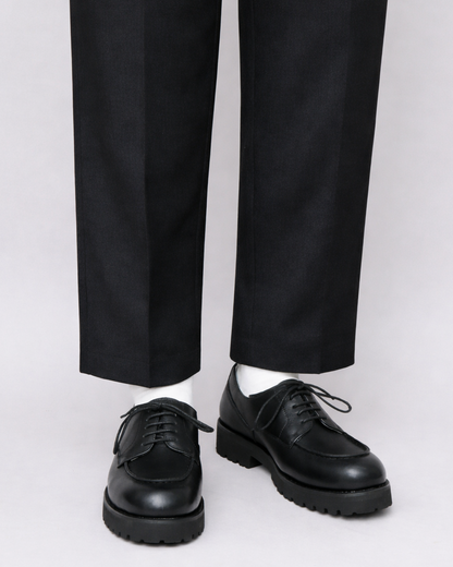 Cow Leather U-Tip Lace Up Shoes