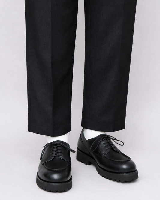 Cow Leather U-Tip Lace Up Shoes