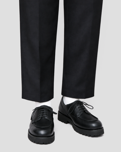 Cow Leather U-Tip Lace Up Shoes