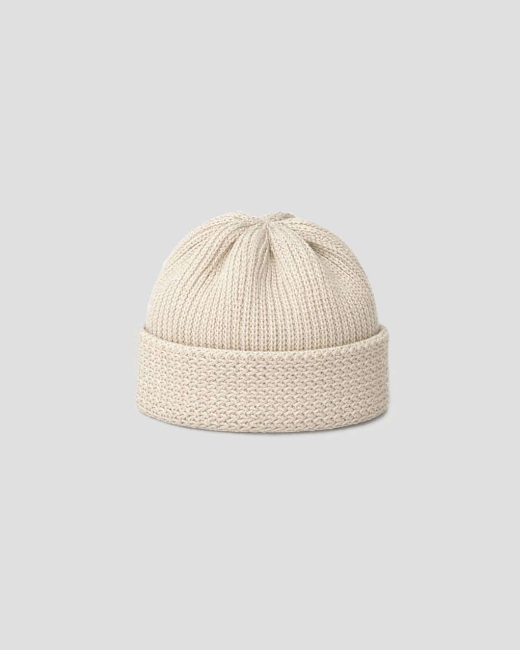 Organic Cotton Wide Roll Knit Cap
