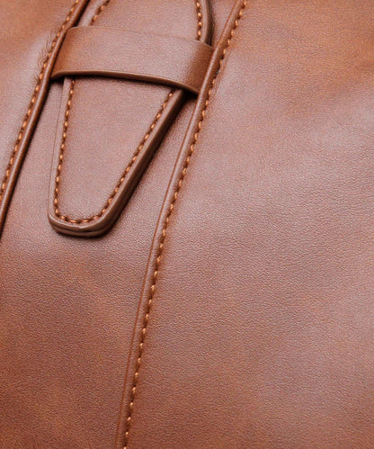 Fake Leather Boston Bag