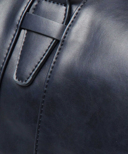 Fake Leather Boston Bag