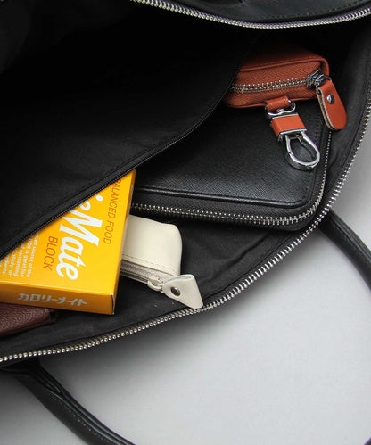 Fake Leather Boston Bag