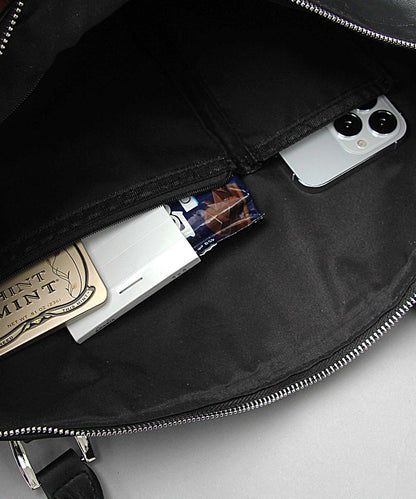 Fake Leather Boston Bag