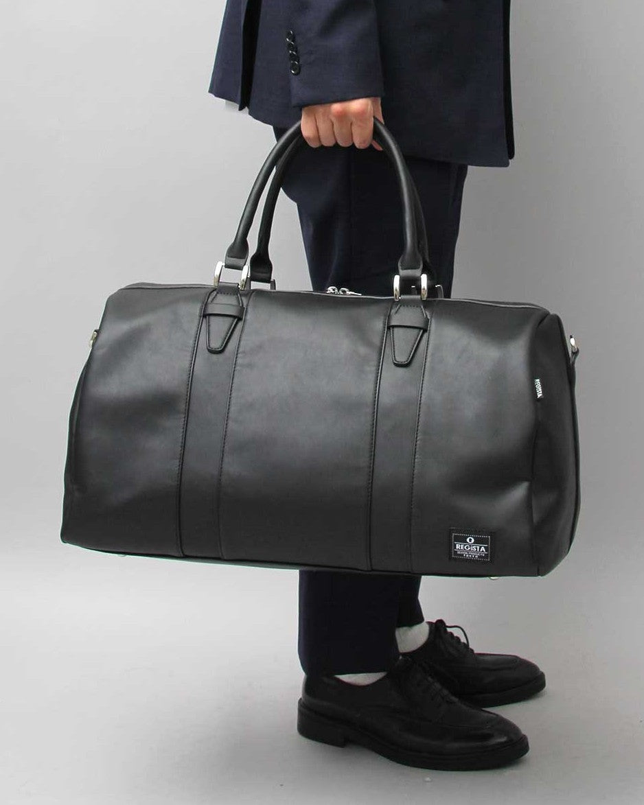 Fake Leather Boston Bag