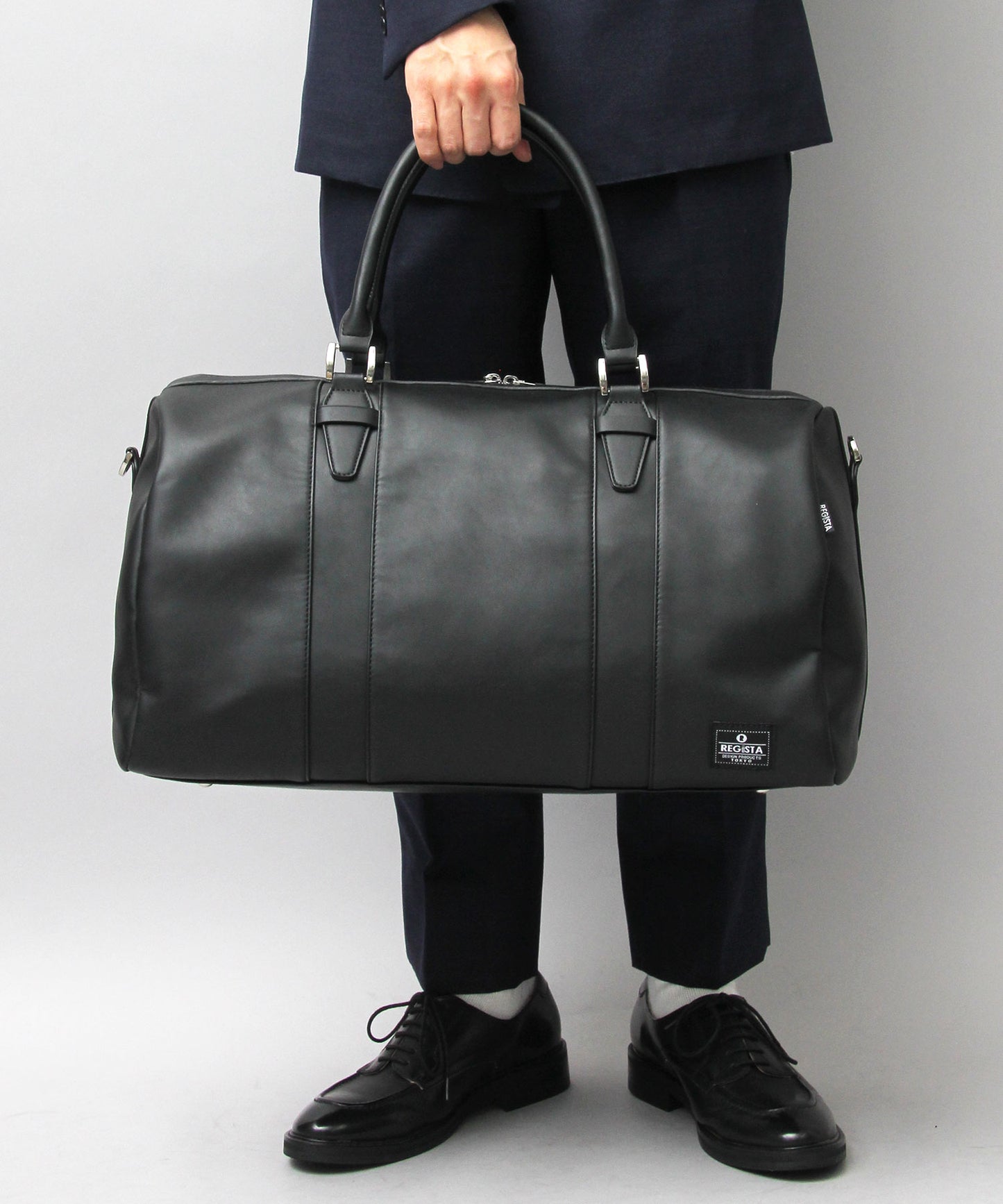 Fake Leather Boston Bag