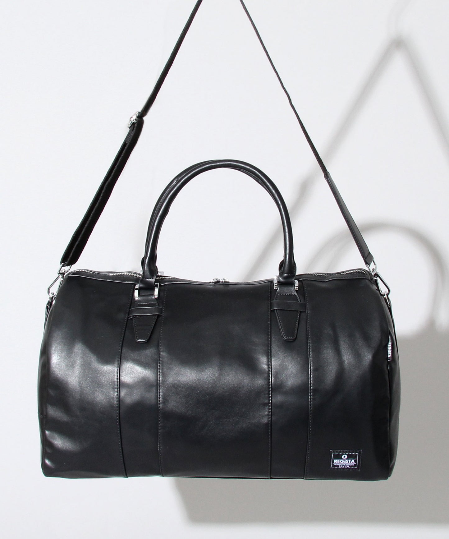 Fake Leather Boston Bag
