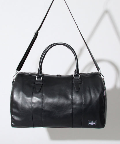 Fake Leather Boston Bag