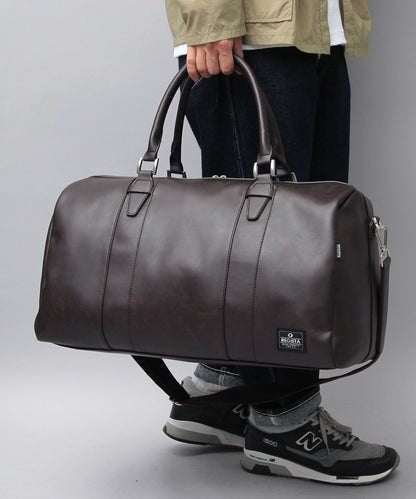 Fake Leather Boston Bag
