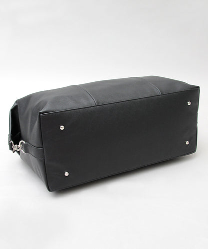 Saffiano Fake Leather Boston Bag