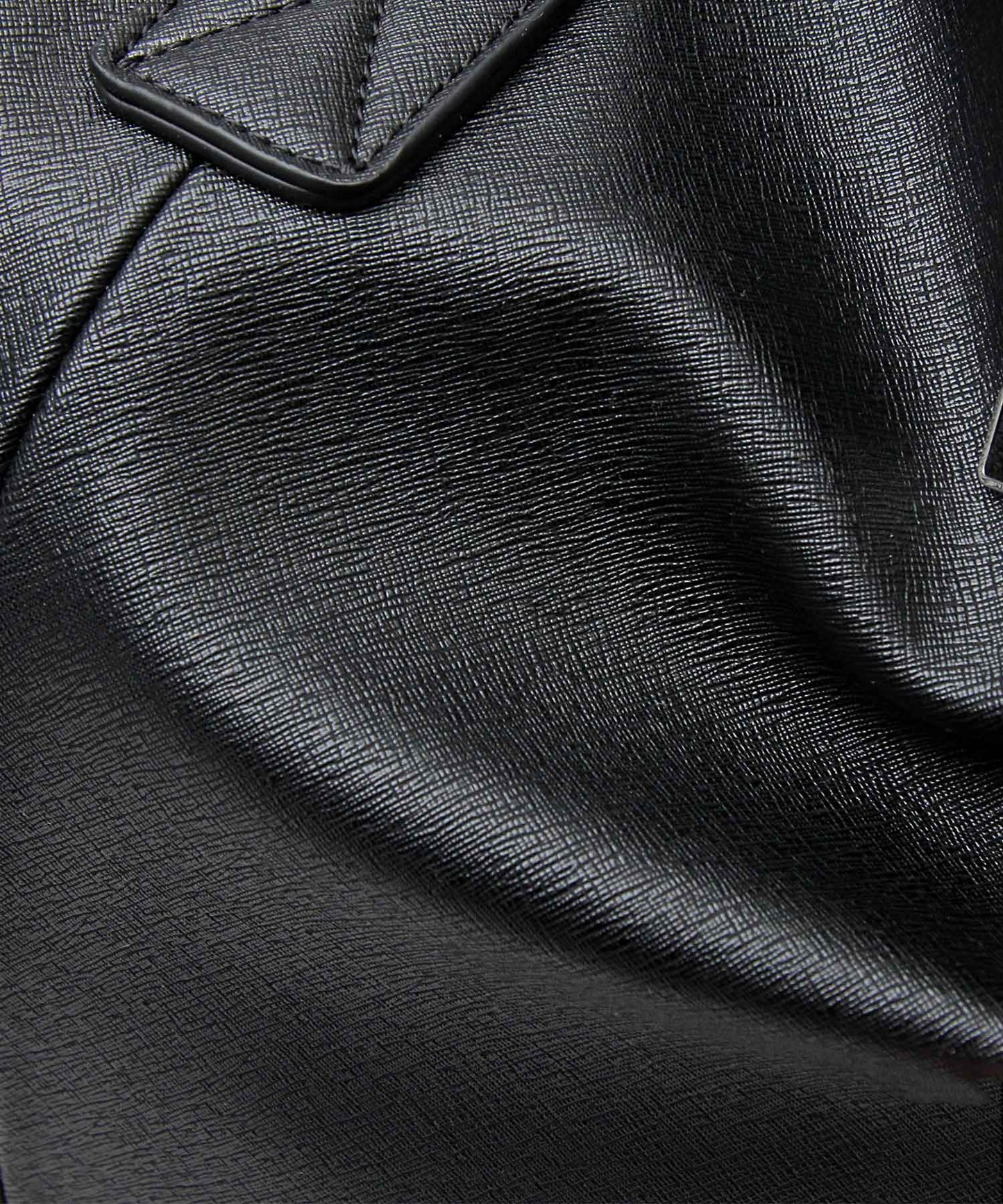 Saffiano Fake Leather Boston Bag