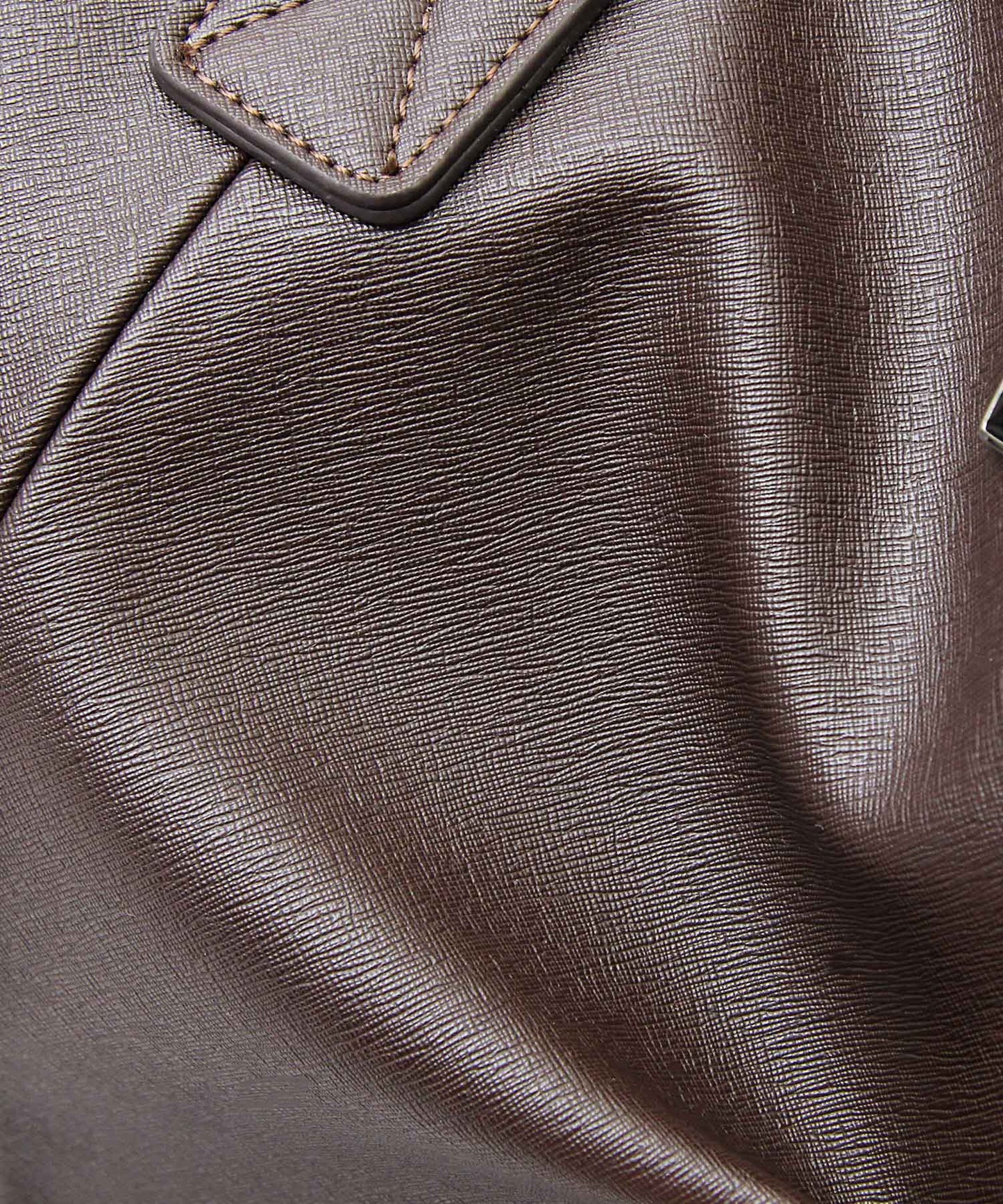 Saffiano Fake Leather Boston Bag