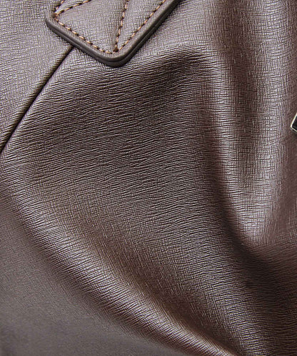 Saffiano Fake Leather Boston Bag