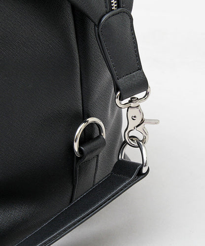 Saffiano Fake Leather Boston Bag