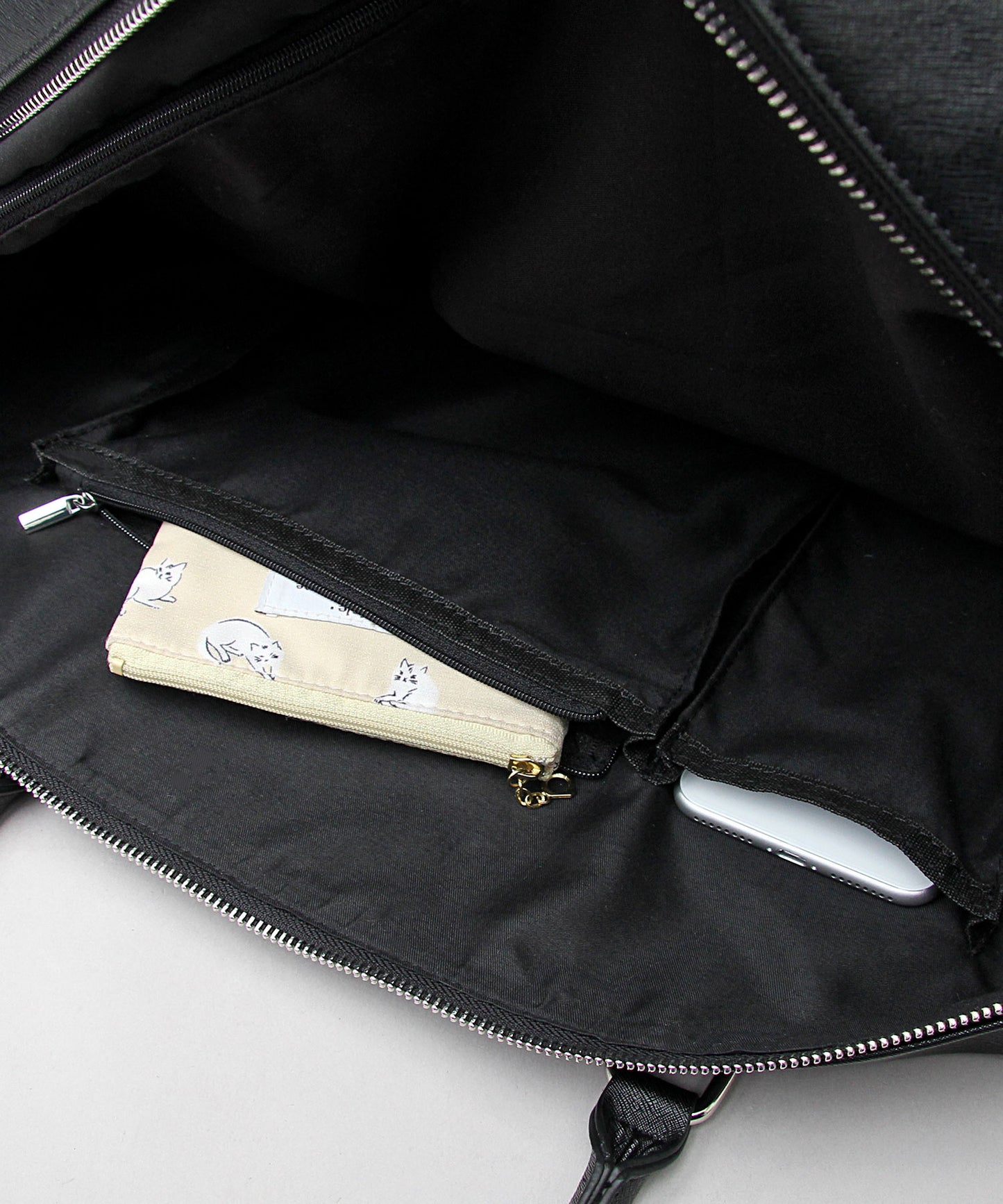 Saffiano Fake Leather Boston Bag