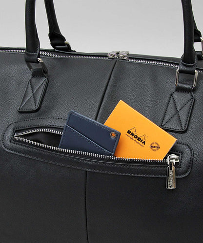 Saffiano Fake Leather Boston Bag