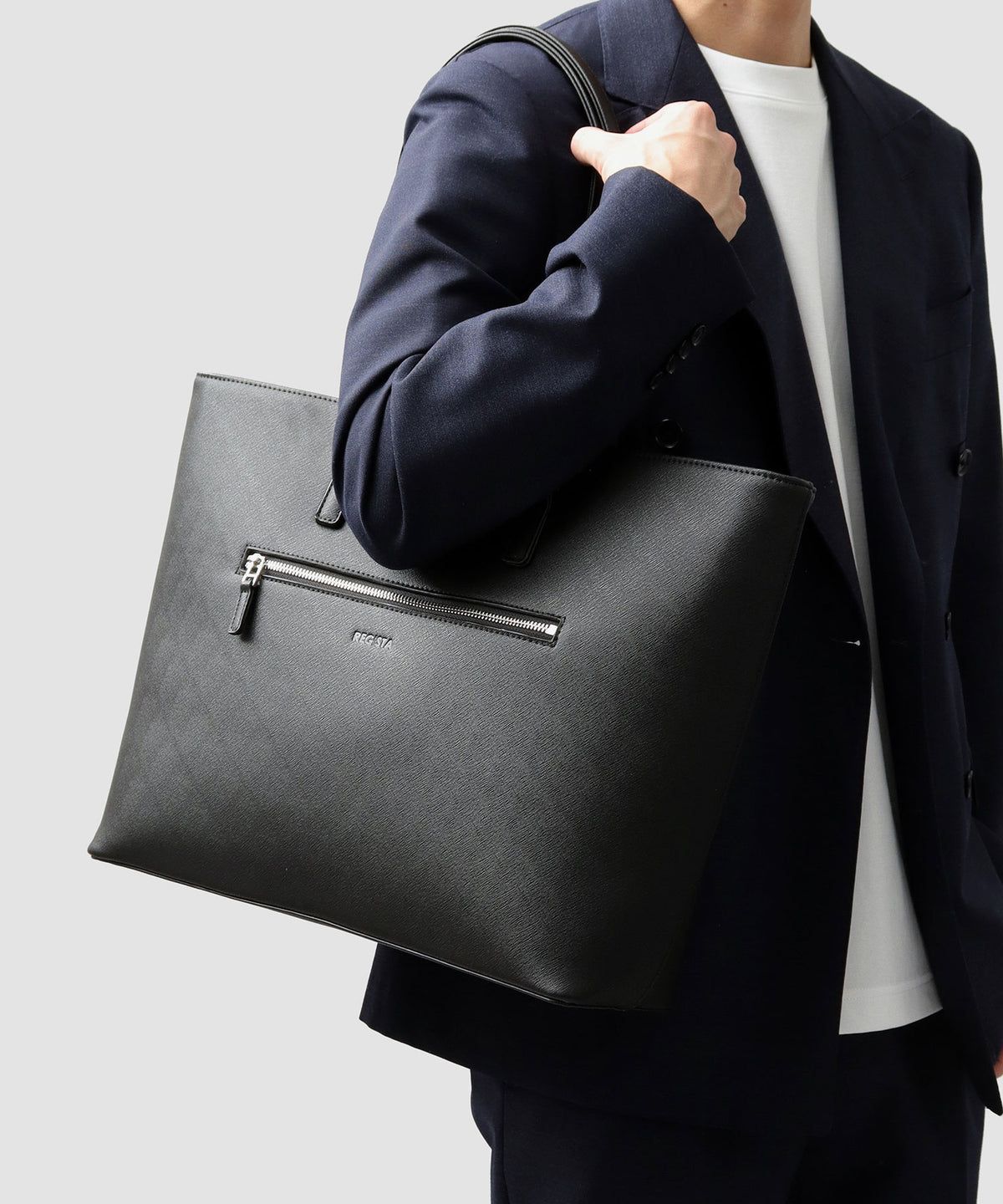 Fake Leather Business Tote Bag