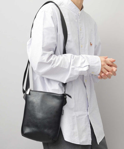 Split Leather Vertical Mini Sacoche