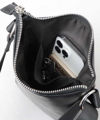 Split Leather Vertical Mini Sacoche