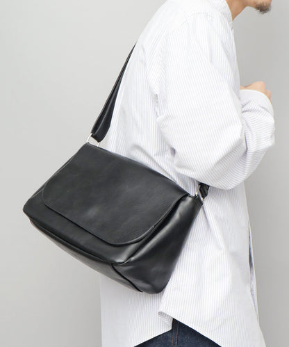 Split Leather Flap Shoulder Bag
