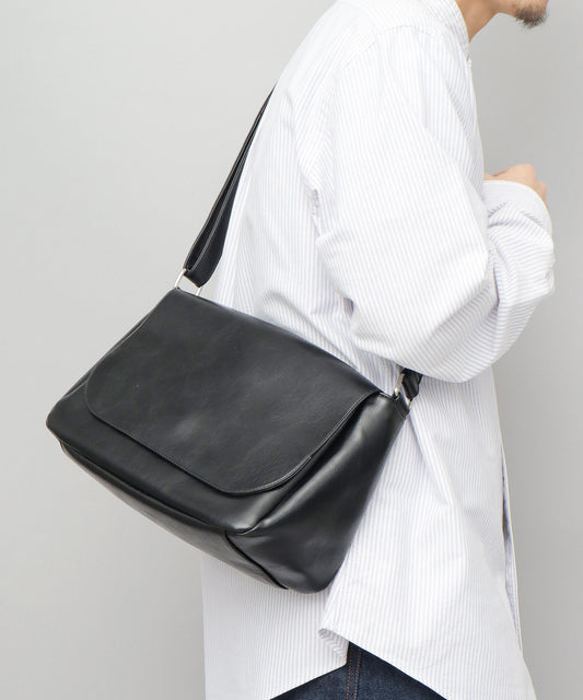 Split Leather Flap Shoulder Bag