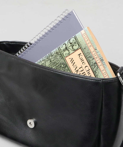 Split Leather Flap Shoulder Bag
