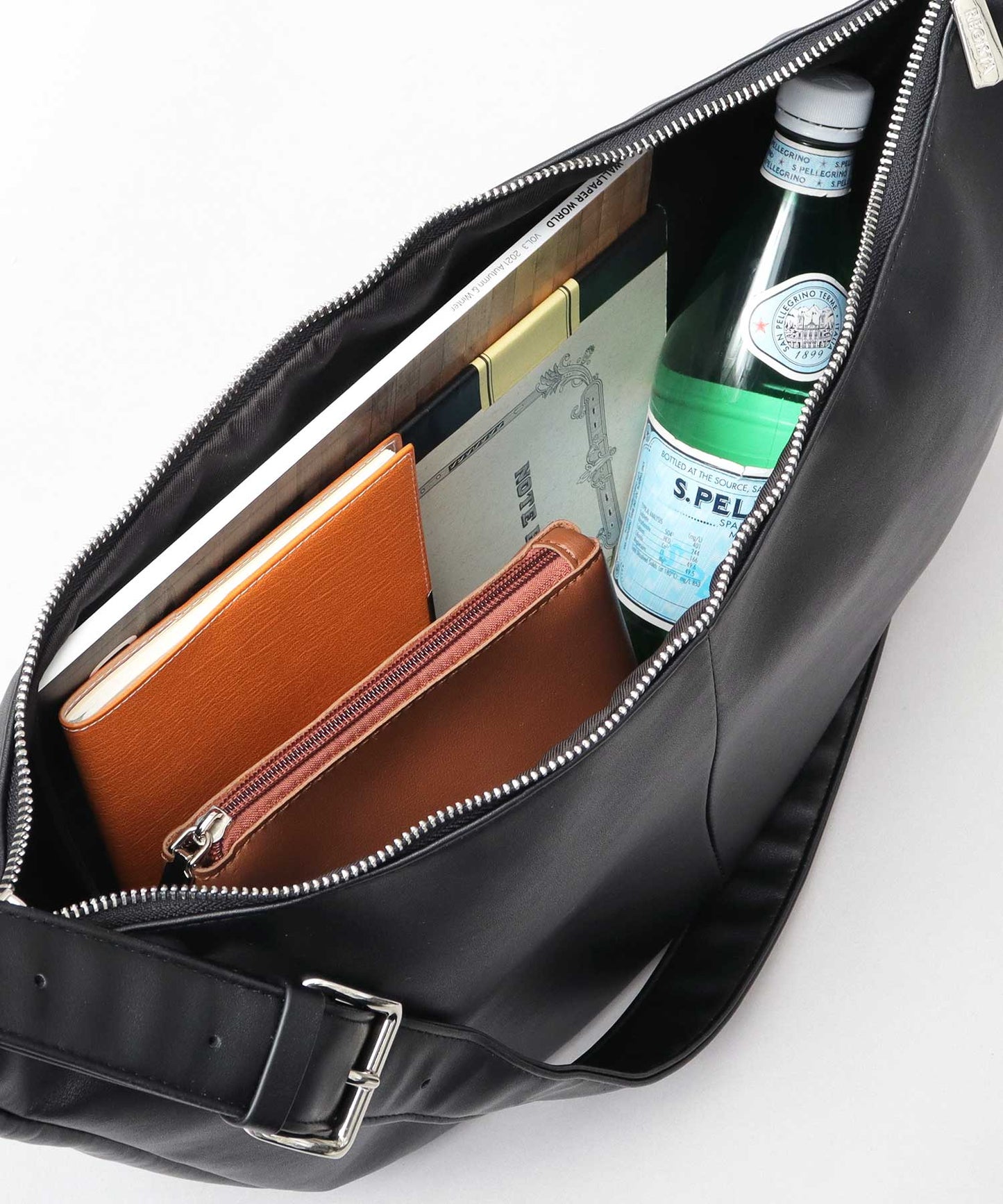 Split Leather Banana Shoulder Bag