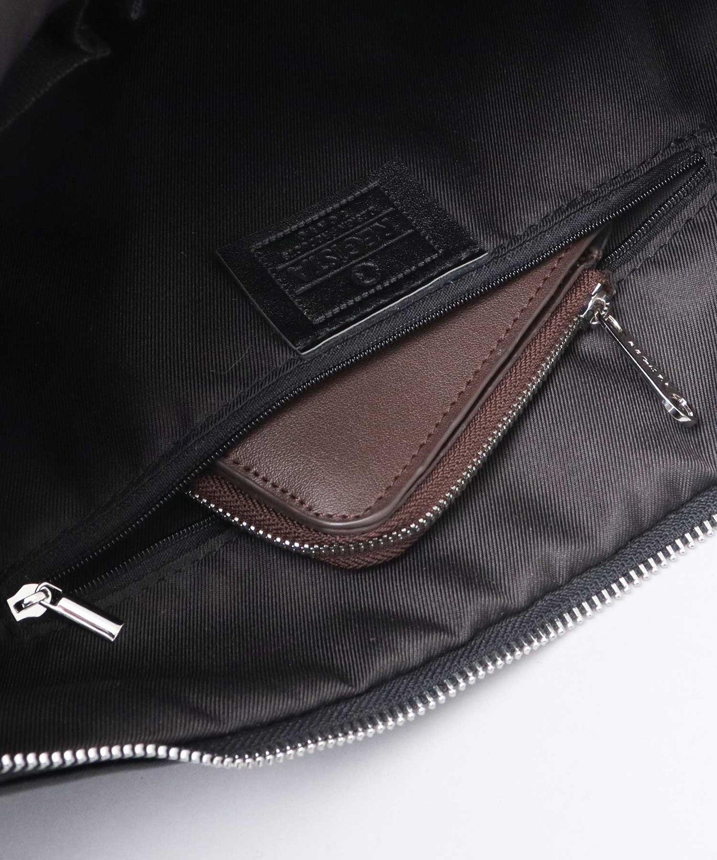 Split Leather Banana Shoulder Bag