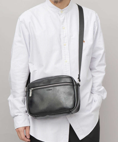 Split Leather Horizontal Mini Shoulder Bag