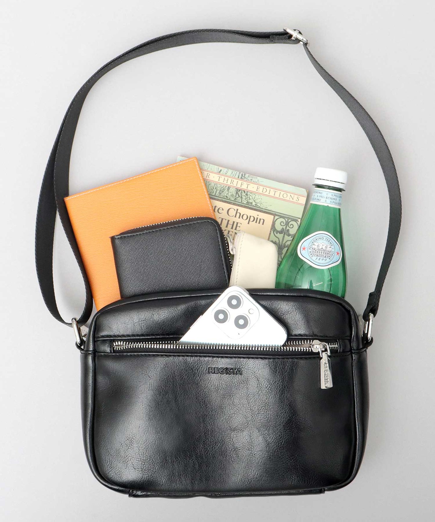 Split Leather Horizontal Mini Shoulder Bag