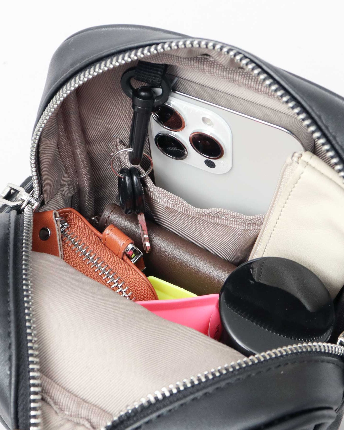 Split Leather Square Mini Shoulder Bag