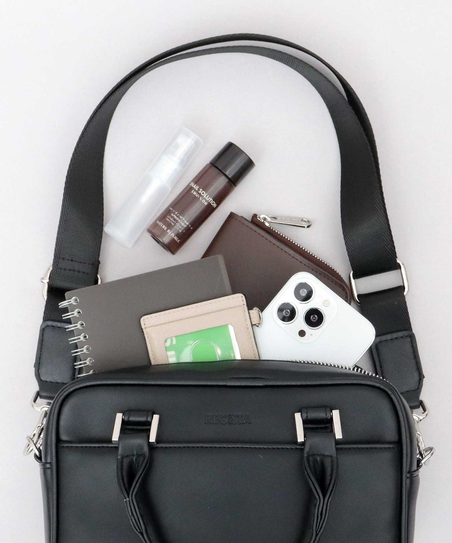 Split Leather 2WAY Mini Boston Bag