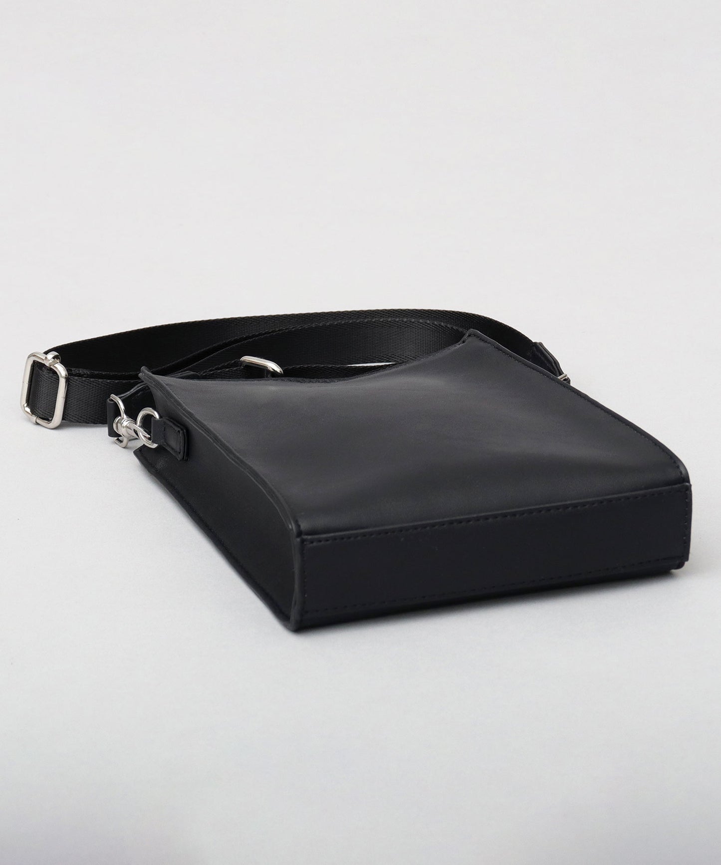 Split Leather Compact Square Shoulder Bag