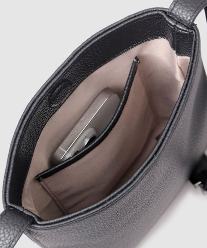 Split Leather Minimal Sacoche Bag