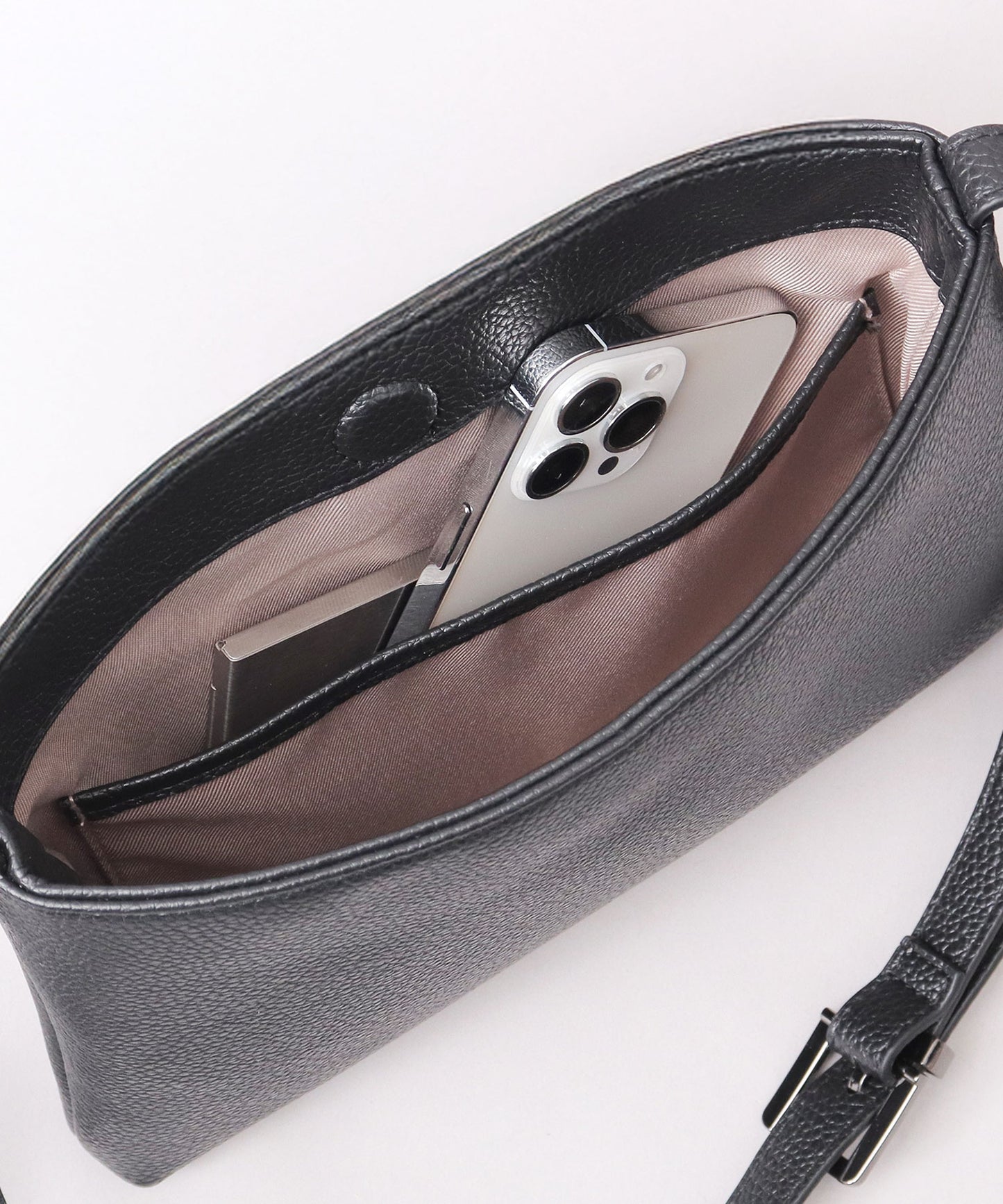Split Leather Minimal Sacoche Bag