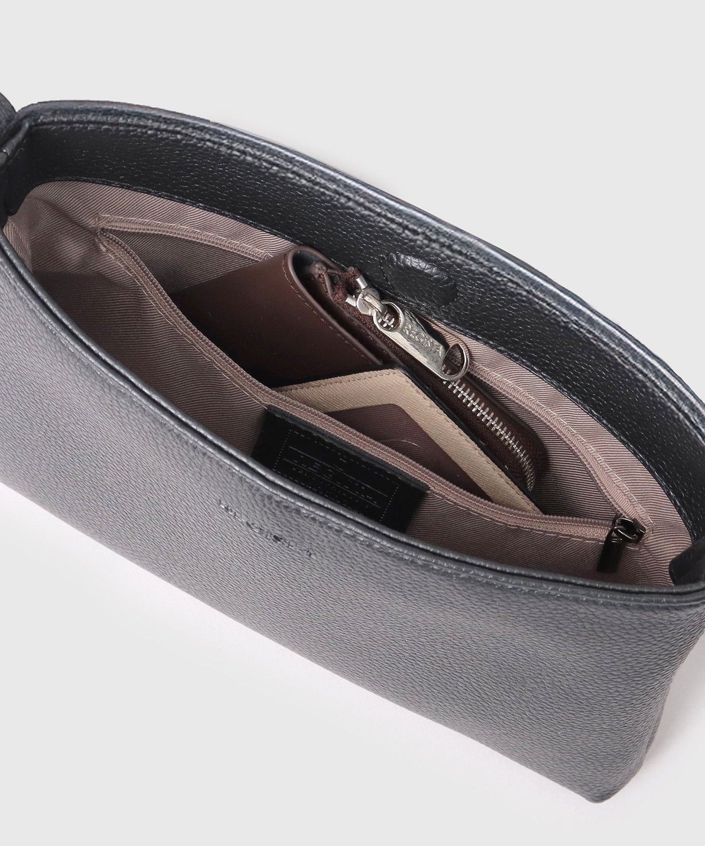 Split Leather Minimal Sacoche Bag