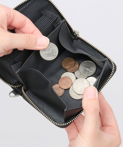 Genuine Leather Accordion Mini Wallet