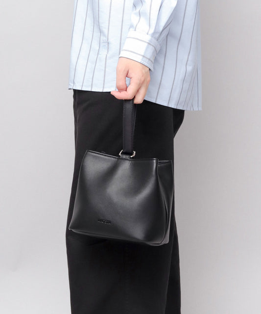 Split Leather One Handle Drawstring Bag