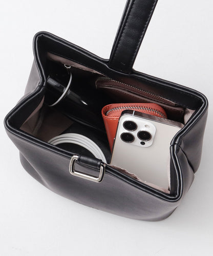 Split Leather One Handle Drawstring Bag