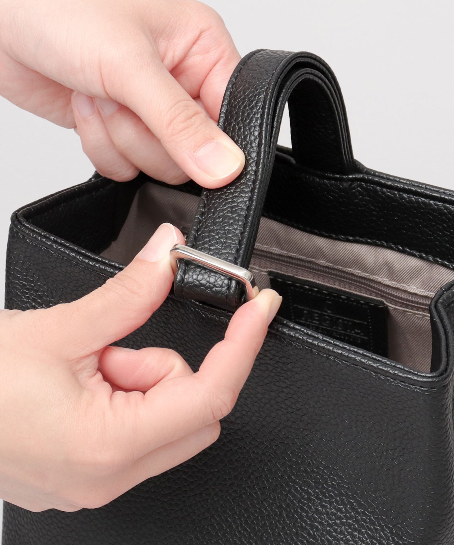 Split Leather One Handle Drawstring Bag