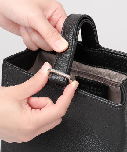 Split Leather One Handle Drawstring Bag